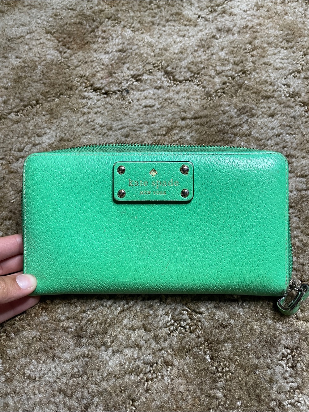 Kate‎ Spade Green Zipper Wallet